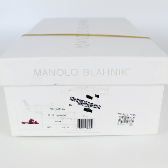 NEW MANOLO BLAHNIK Verda Crystal Buckle Slide Sandals - Picture 13 of 13